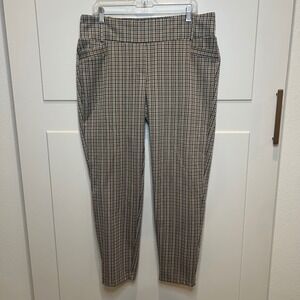 SOHO Apparel Plaid Pull On Pants Career Casual Trousers Womens XL Y2K Fall Style